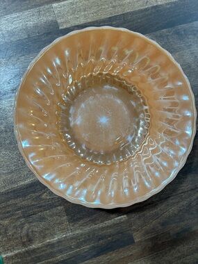 Fire-King Peach Luster serving bowl